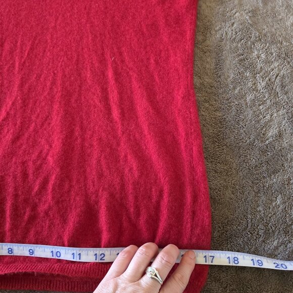 Charter Club 2-Ply 100% Cashmere Cowl Neck Red Sweater Size Medium Long Sleeve - Picture 12 of 14